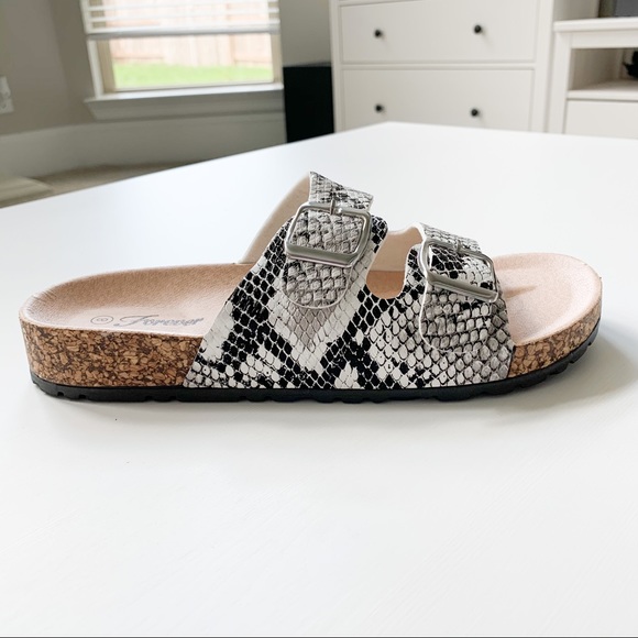Forever Snake Print Sandals - Picture 2 of 7